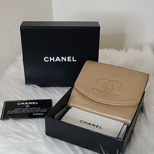 💯Authentic Channel Short Trifold Wallet 🍀